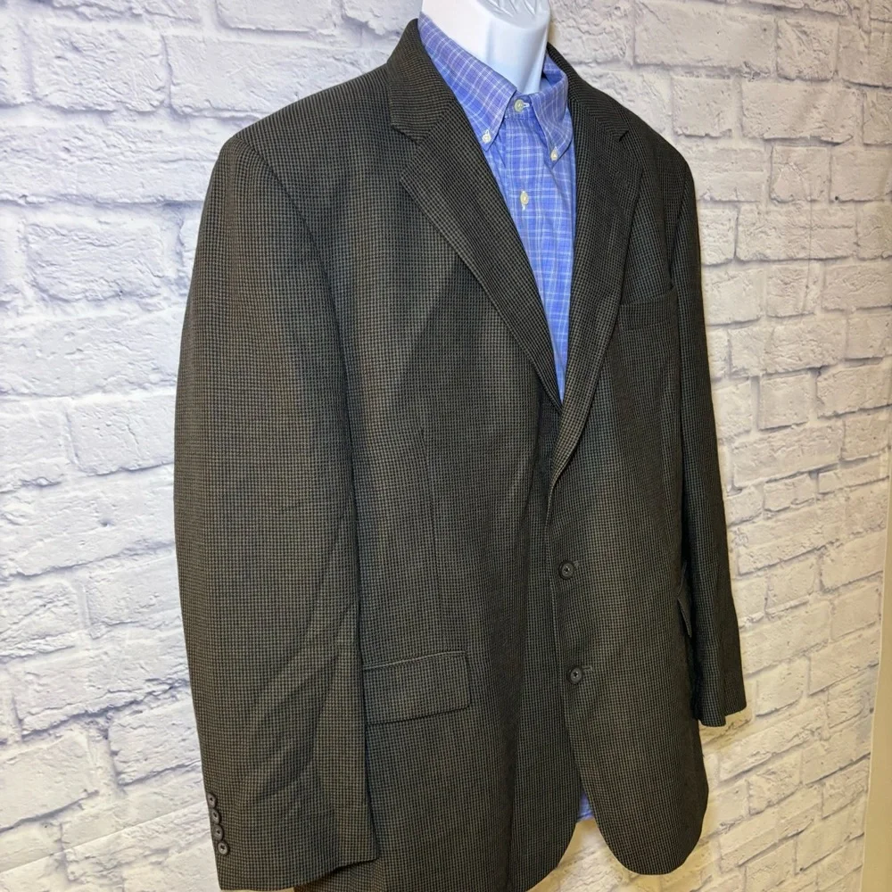 Oscar De La Renta Men's Blazer Jacket Size 46 Long Light Green Two Button Wool